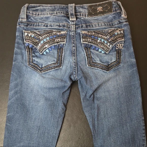 Miss Me Blue Jeans with Embellished Pockets - Picture 3 of 12